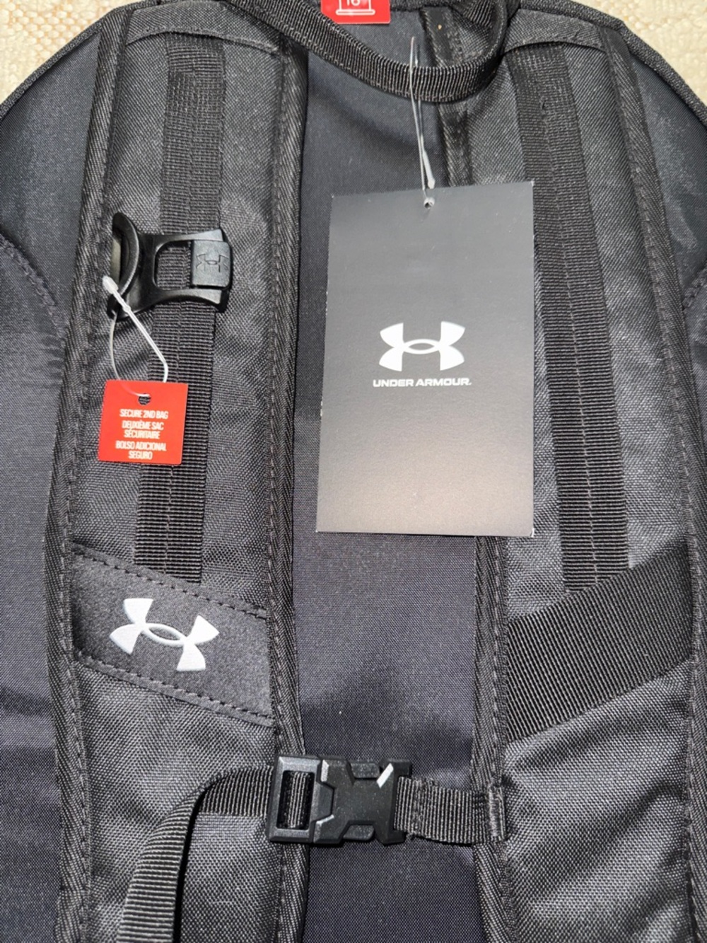 Under Armour Black Men's Backpack with White Logo - Picture 8 of 10